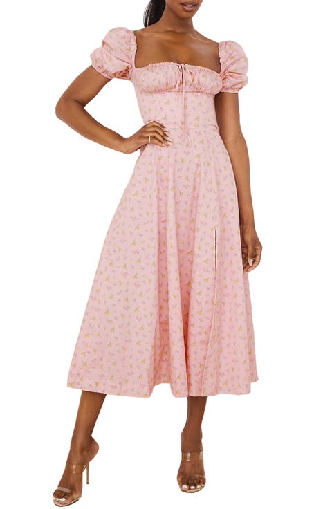 Tallulah Puff Sleeve Midi Dress