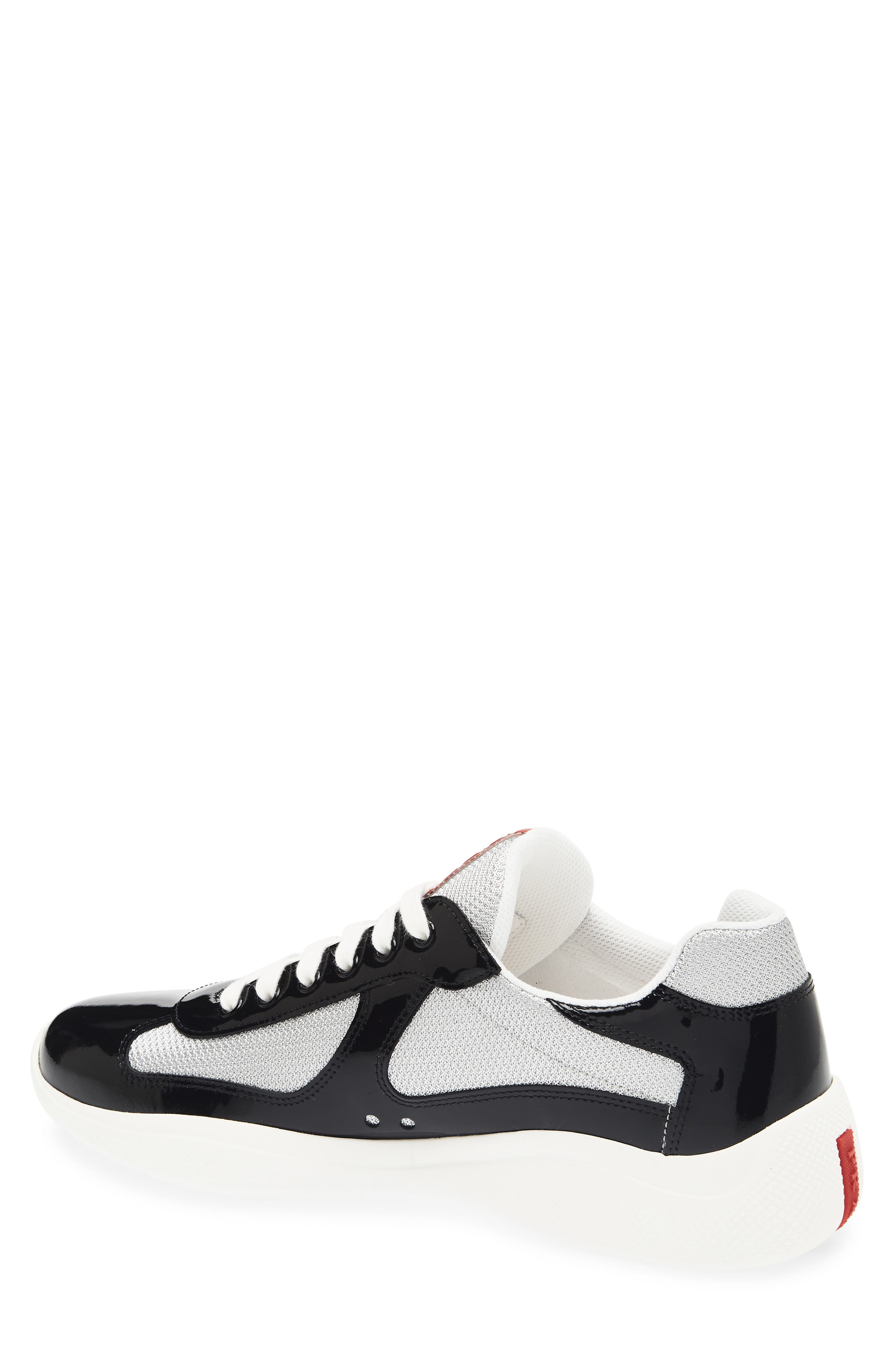 Prada America's Cup Sneaker, Alternate, color, Nero/ Argento