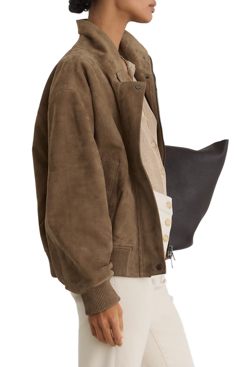 Cara Suede Jacket, Alternate, color, KHAKI GREEN