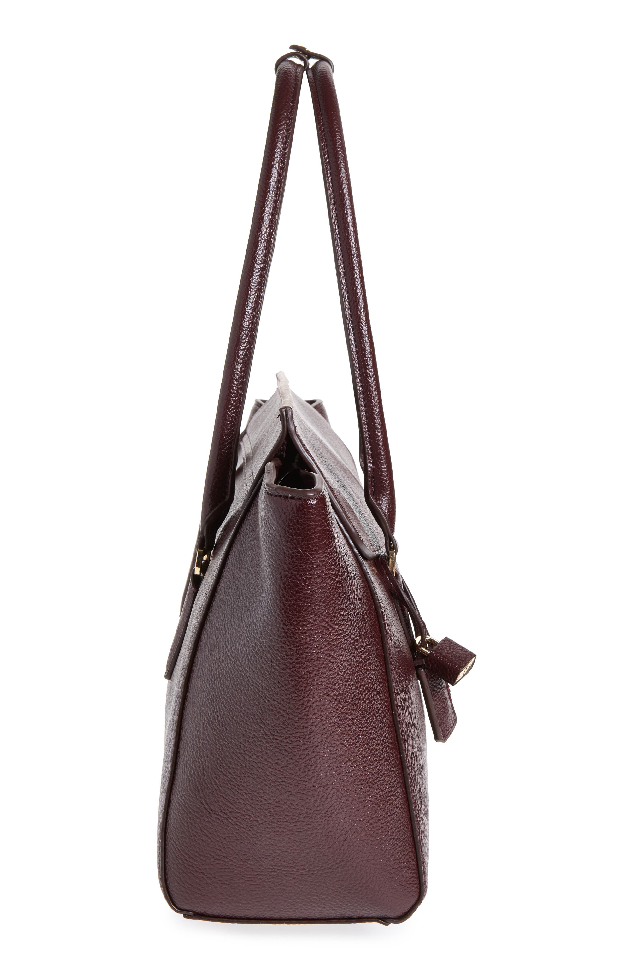 Patty Faux Leather Tote, Alternate, color, BURGUNDY