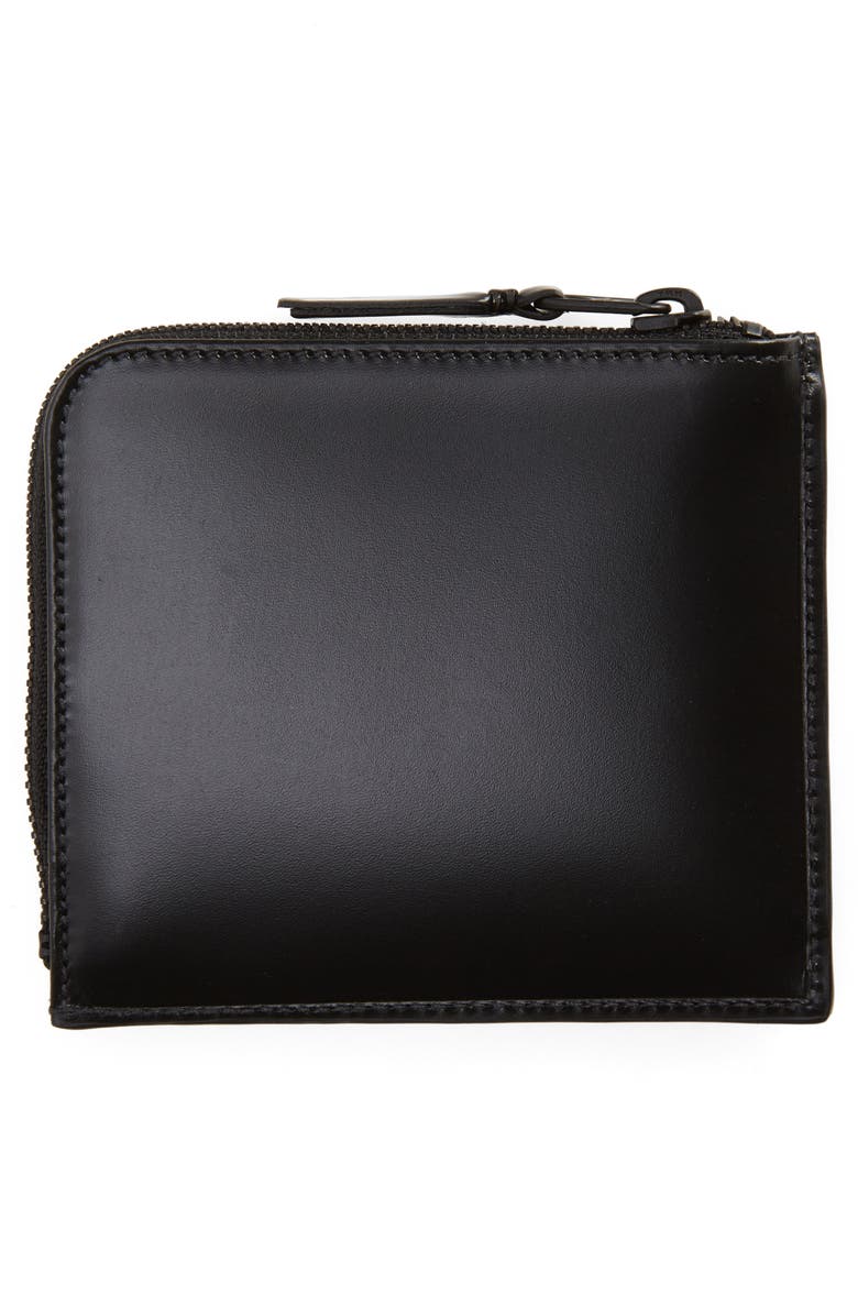 Comme des Garçons Wallets Leather Half Zip Wallet, Alternate, color, 