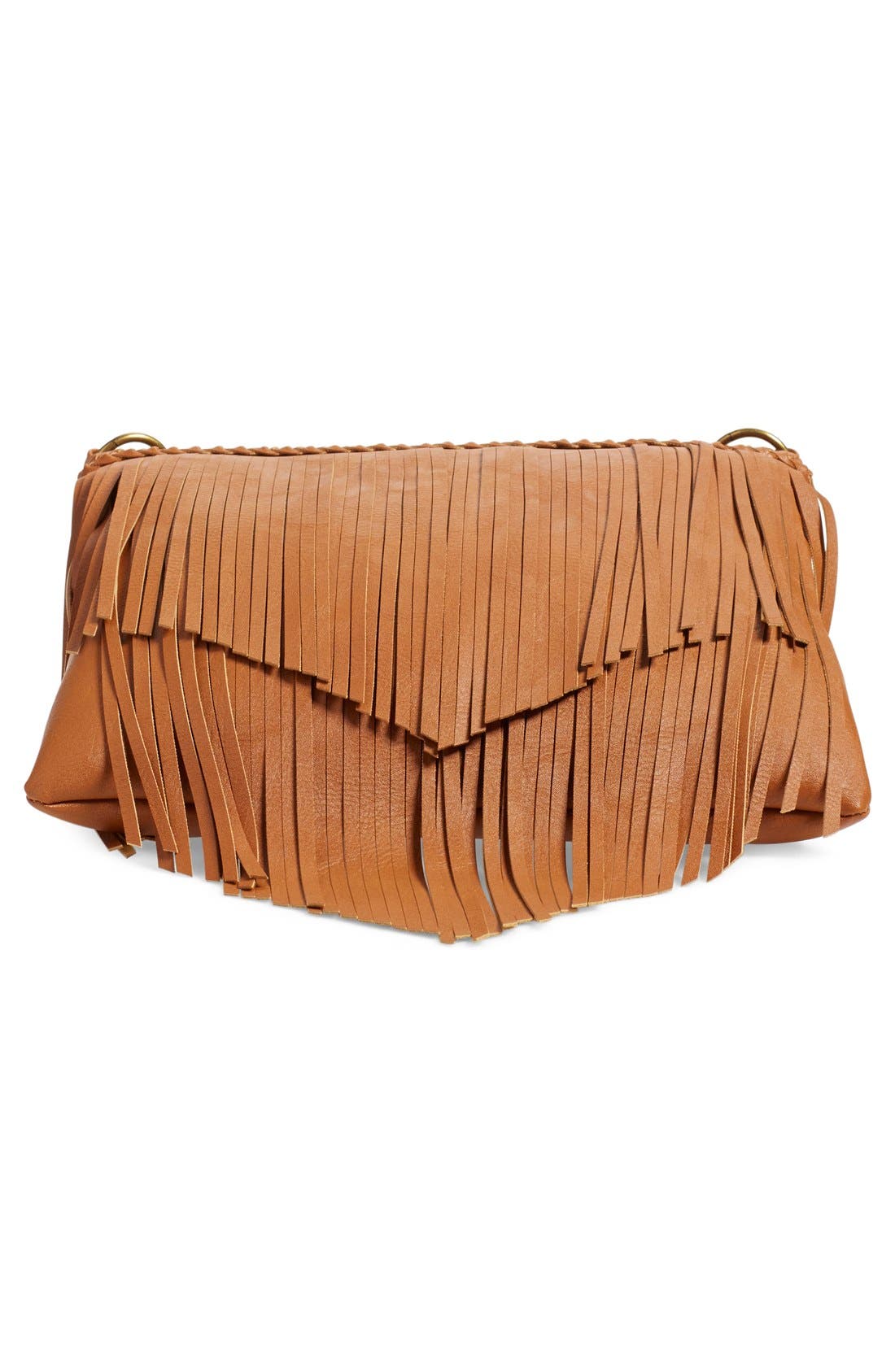 Layered Fringe Crossbody Bag, Alternate, color, BROWN COGNAC