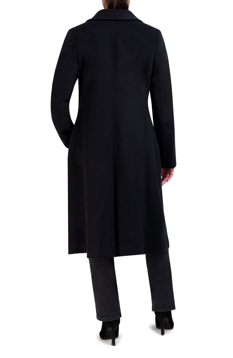 Cole Haan Signature Longline Wool Blend Coat, Alternate, color, Black