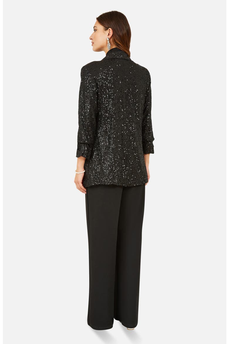 Sequin Blazer, Alternate, color, Black
