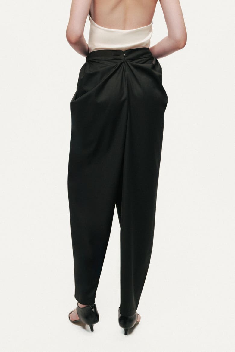 Accessory Detailed Pleated Pants, Alternate, color, Black