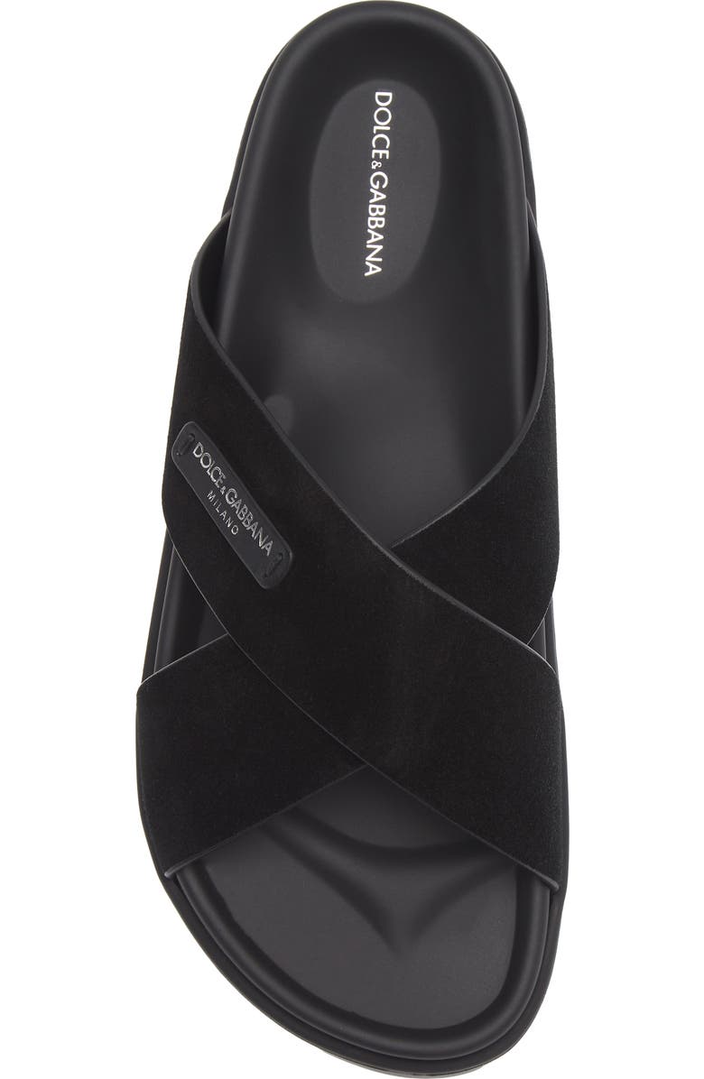 Dolce&Gabbana Slide Sandal, Alternate, color, Nero/ Nero