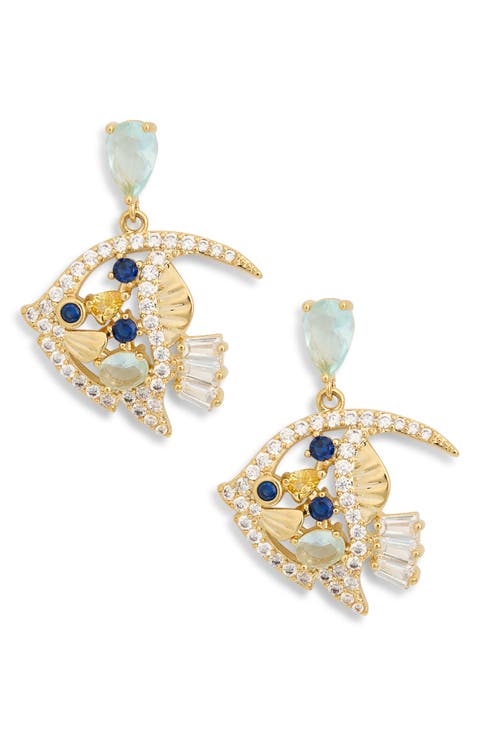 Maria Cubic Zirconia Tropical Fish Drop Earrings