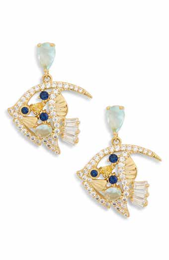 EYE CANDY LOS ANGELES Maria Cubic Zirconia Tropical Fish Drop Earrings