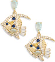 EYE CANDY LOS ANGELES Maria Cubic Zirconia Tropical Fish Drop Earrings