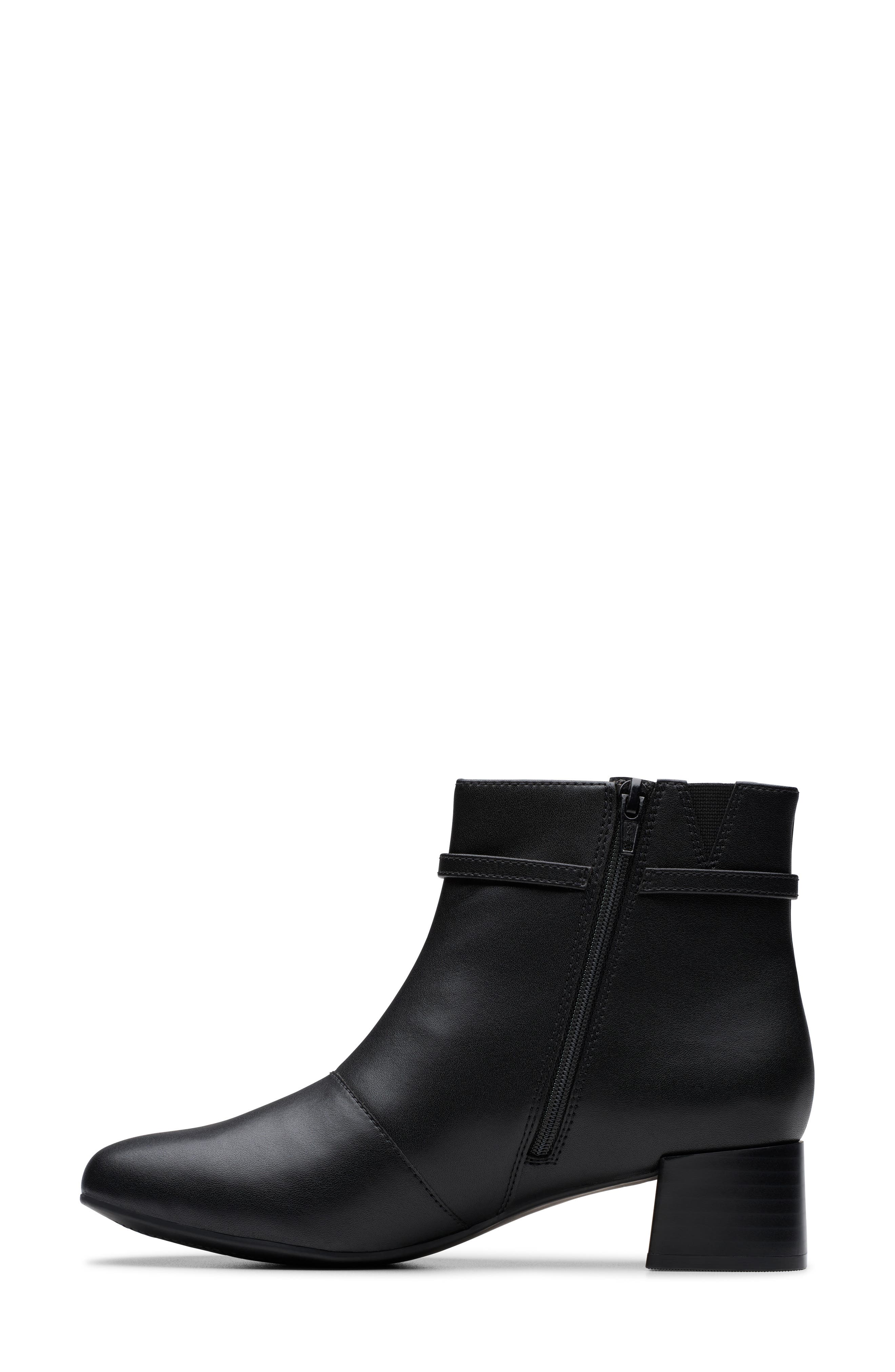 Clarks<sup>®</sup> Iridessa Air Ankle Boot - Wide Width Available, Alternate, color, Black Leather