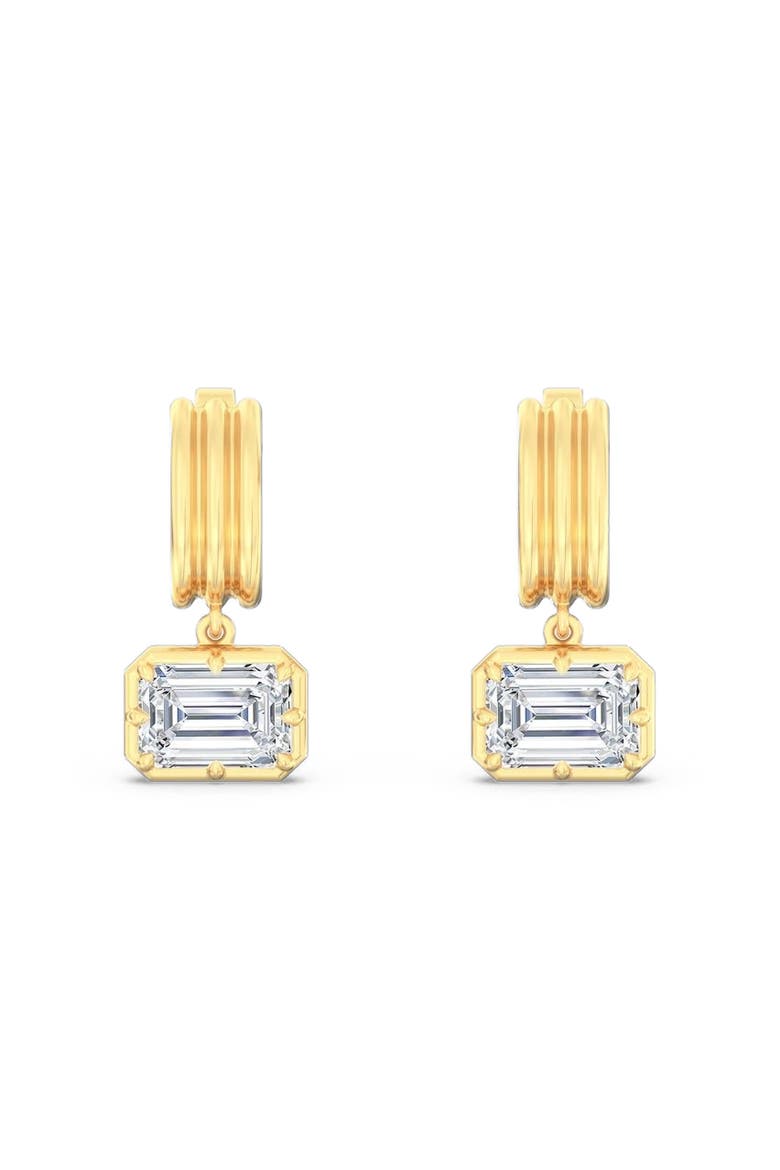 Emerald Aura Drop Lab Diamond in 14K Gold, Alternate, color, 4.00CTW