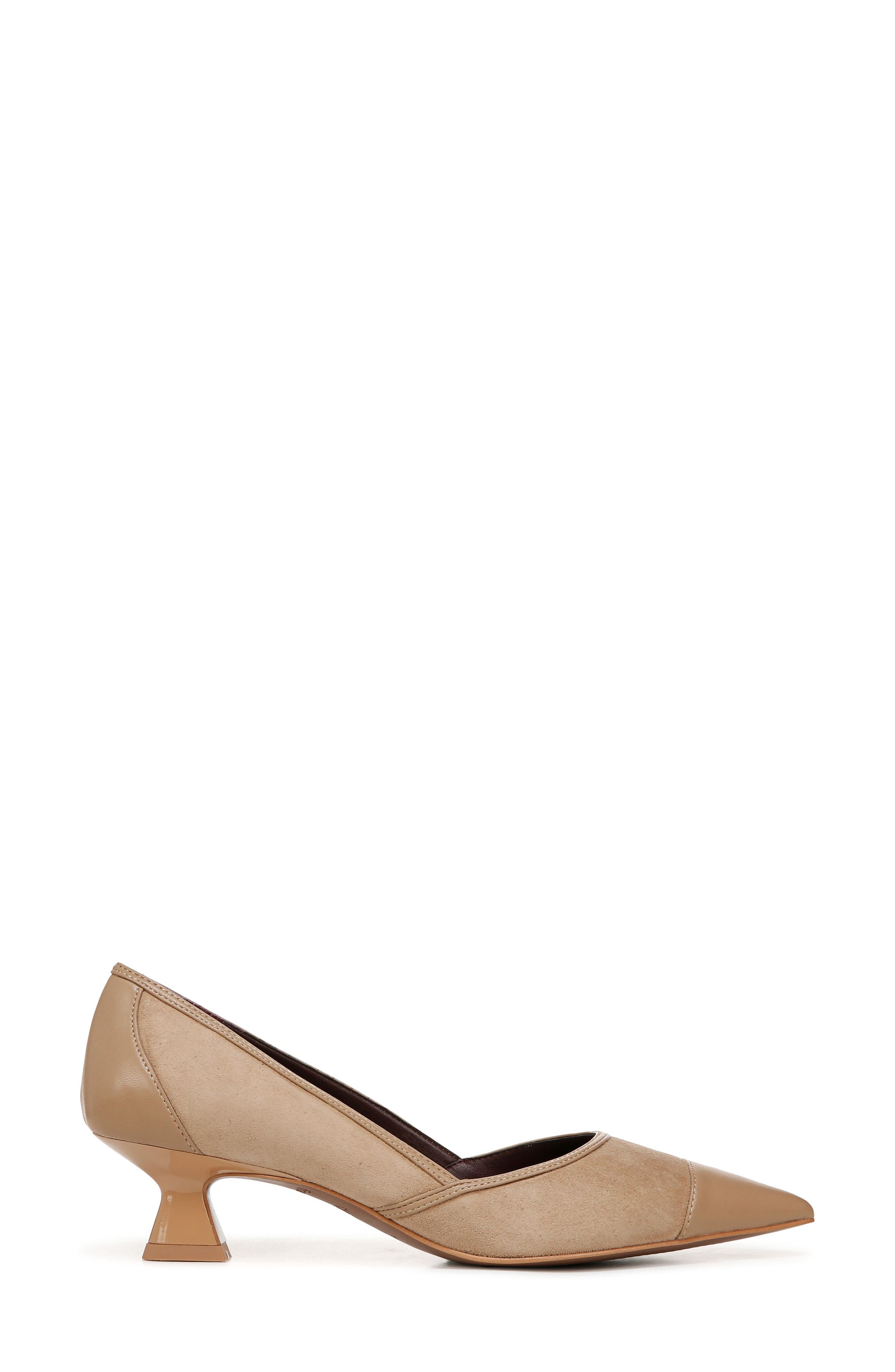 Franco Sarto Darcy Pointed Toe Kitten Heel Pump, Alternate, color, Taupe