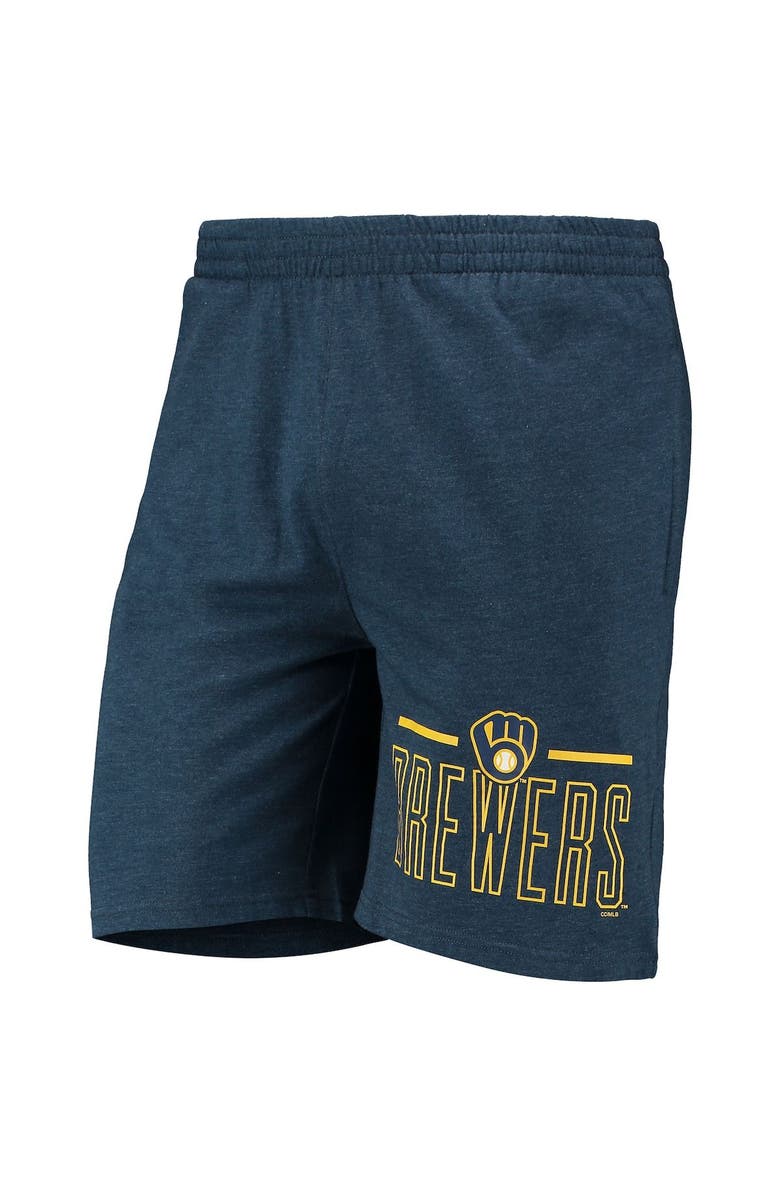 CONCEPTS SPORT Men's Concepts Sport Navy/Gray Milwaukee Brewers Meter T-Shirt and Shorts Sleep Set, Alternate, color, 