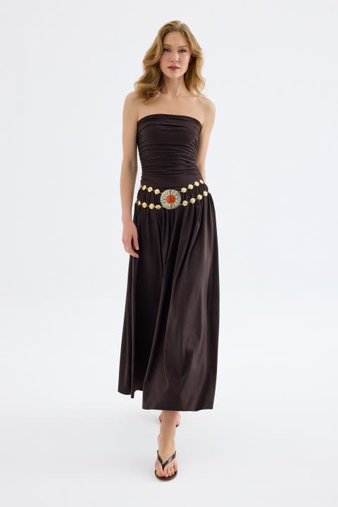 Aluna Strapless Maxi Dress