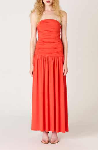 Santal Strapless Jersey Midi Dress