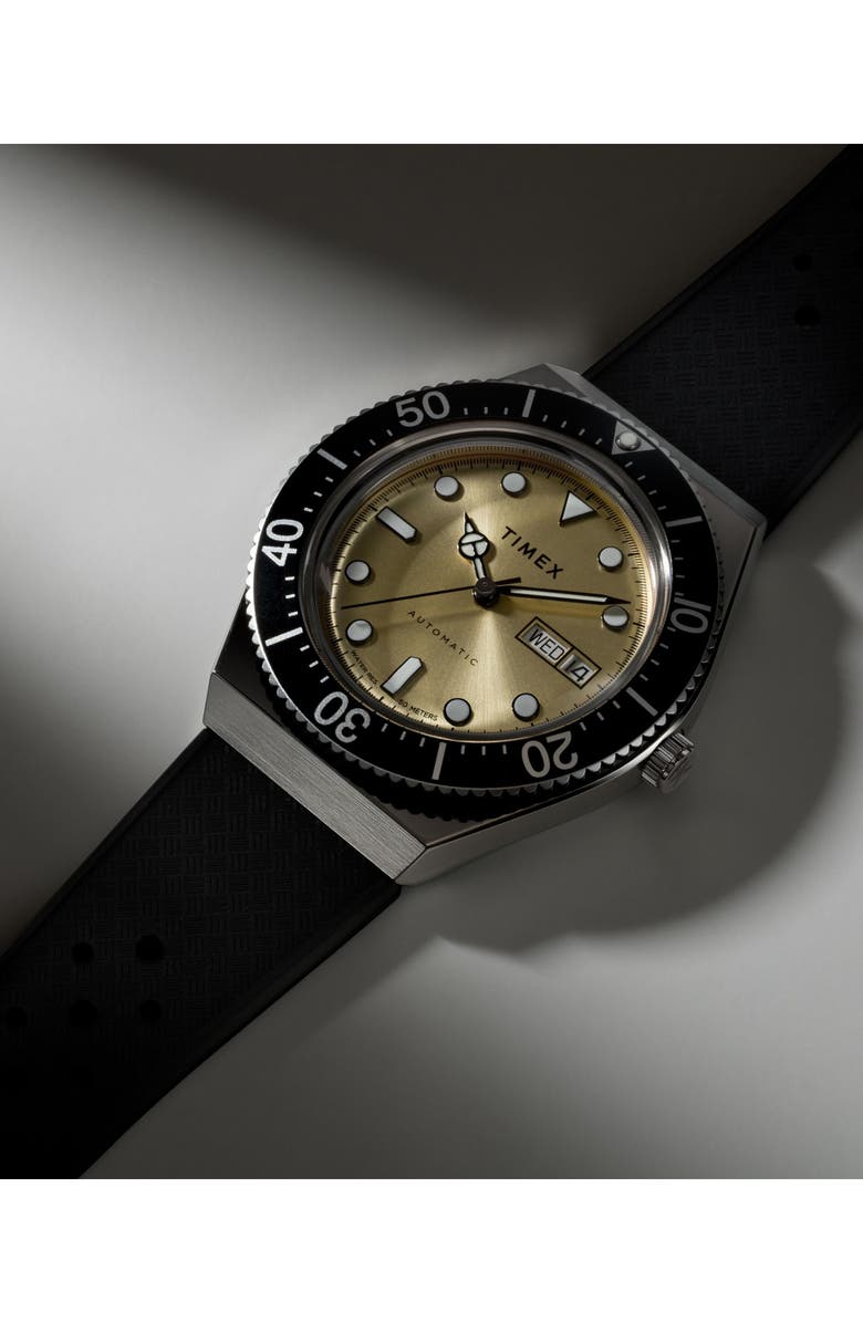 Timex<sup>®</sup> M79 Automatic Rubber Strap Watch, 40mm, Alternate, color,