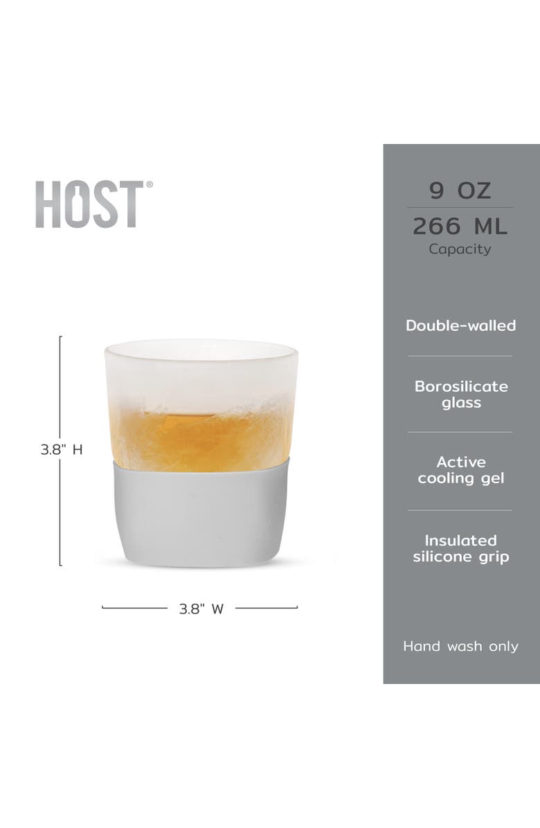 HOST Glass FREEZE Whiskey Cooling Cup Set of 2, Alternate, color, Gray
