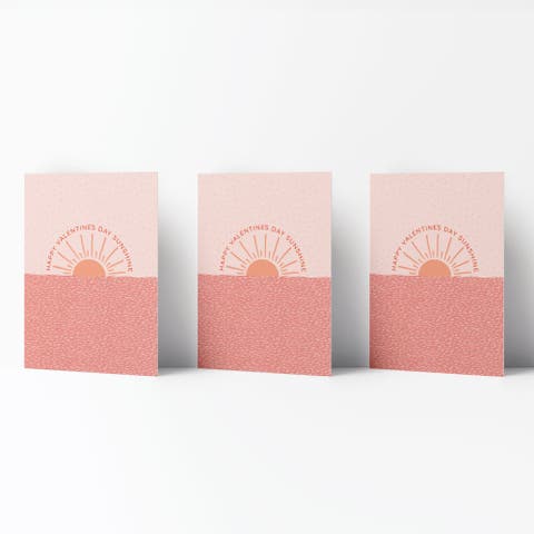Love/Friendship Greeting Card Pack (3ct) "Happy Valentine's Day Sunshine"