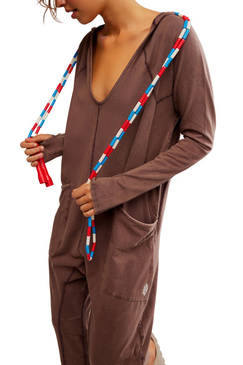 FP Movement Hot Shot Long Sleeve Stretch Cotton Jumpsuit, Alternate, color, DARK ESPRESSO
