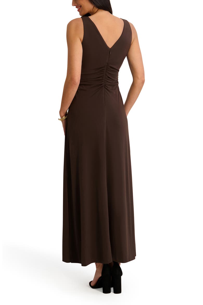 Cowl Neck Midi Sundress, Alternate, color, CHOCOLATE