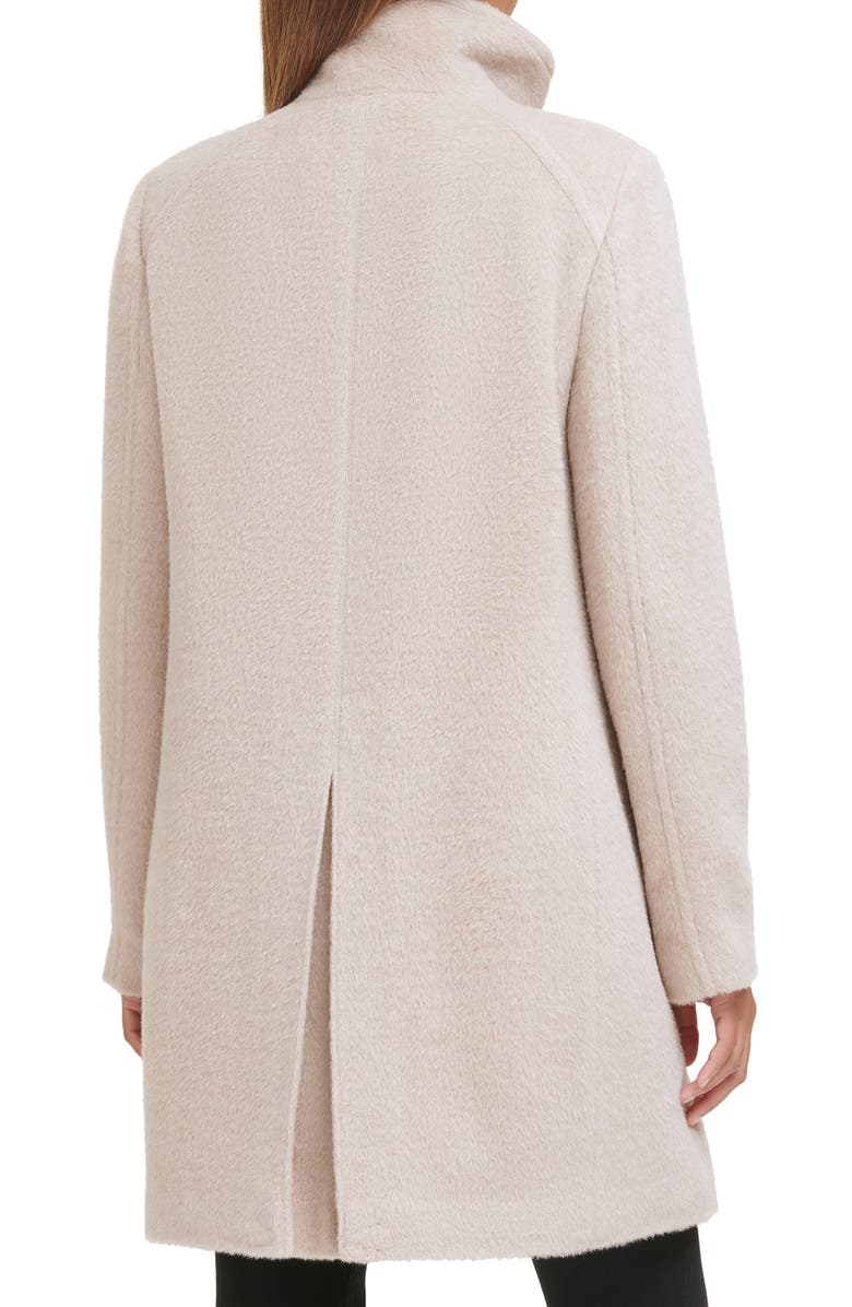 Cole Haan Stand Collar Wool Blend Coat, Alternate, color, 
