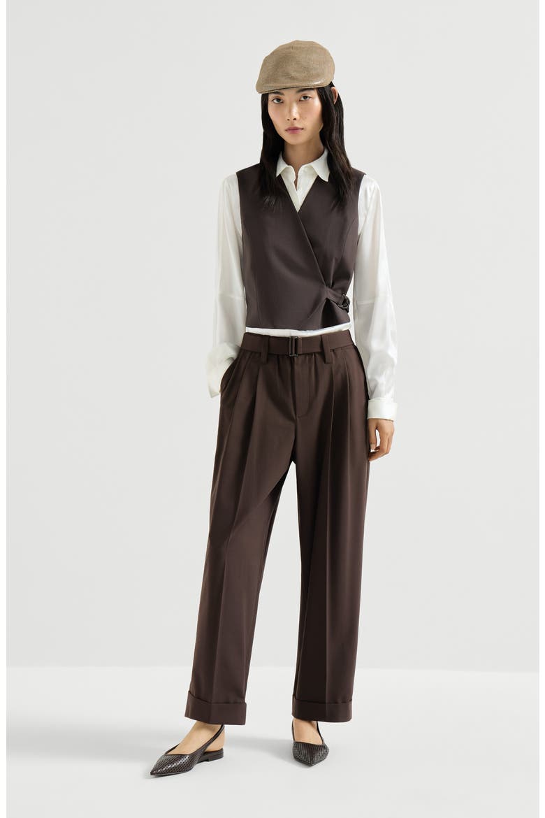 Sartorial Baggy trousers, Alternate, color, Cocoa