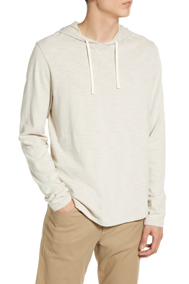 Regular Fit Slub Hoodie, Main, color, DESERT SAND