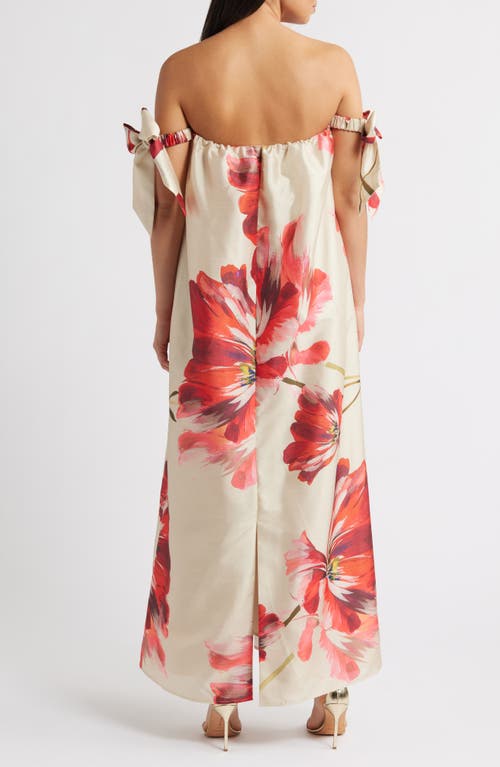 Hutch Iris Maxi Dress In Taupe Breezy Bloom