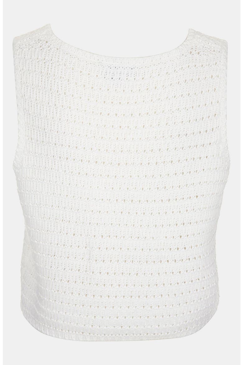 Crochet Crop Sweater, Alternate, color, CREAM