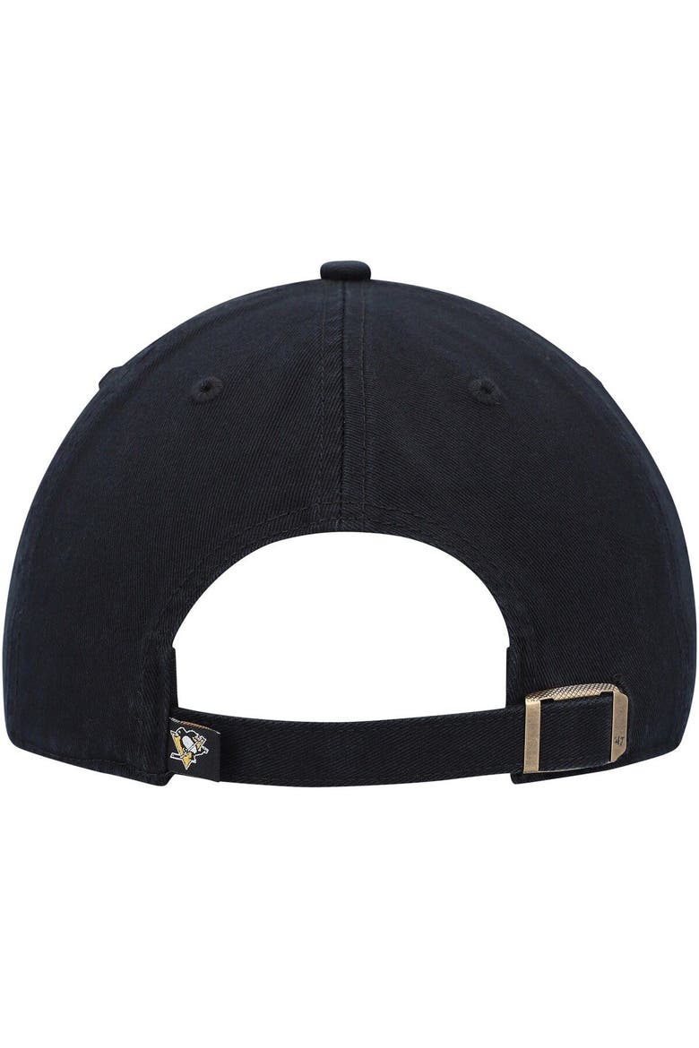 Men's '47 Black Pittsburgh Penguins Team Clean Up Adjustable Hat, Alternate, color, Black