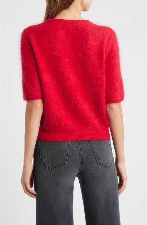 Rag & Bone Jada Brushed Cashmere Sweater In Red