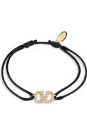 【Valentino】BRACELET VLOGO SIGNATURE STRASS◆7W2J0F84YCW Valentino Garavani VLOGO Signature Crystal Cord Bracelet