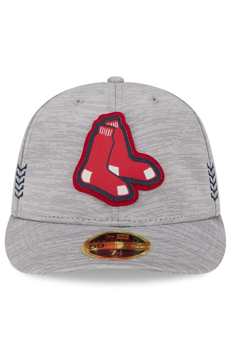 New Era Men's New Era  Gray Boston Red Sox 2024 Clubhouse Low Profile 59FIFTY Fitted Hat, Alternate, color, 