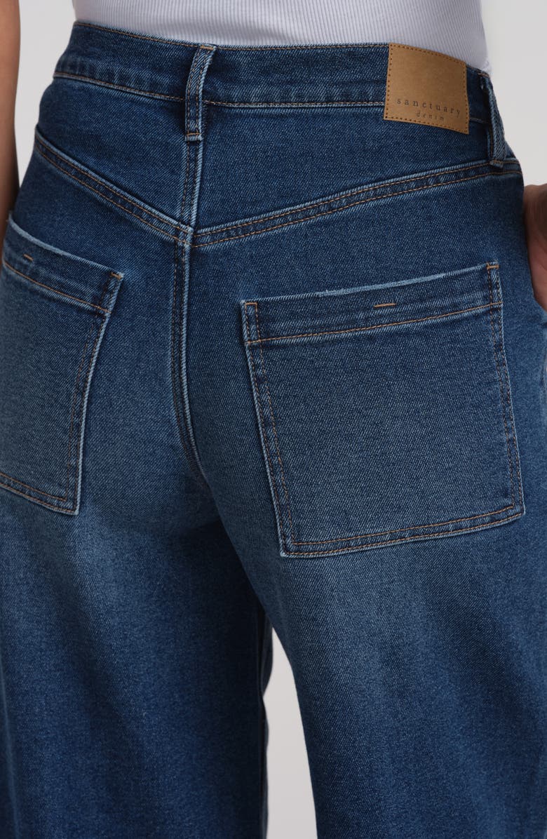 Sanctuary Denim Celeste High Rise Elastic Waist Wide Leg Jeans, Alternate, color, Medium Wash
