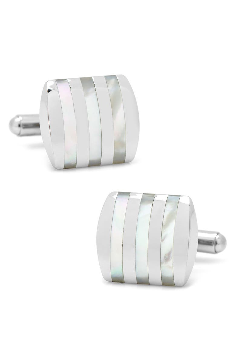 Cufflinks, Inc. Inlay Stripe Cuff Links, Main, color, Mop