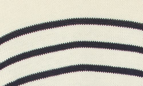 Vigoss Stripe Boxy Crop Cotton Blend Sweater