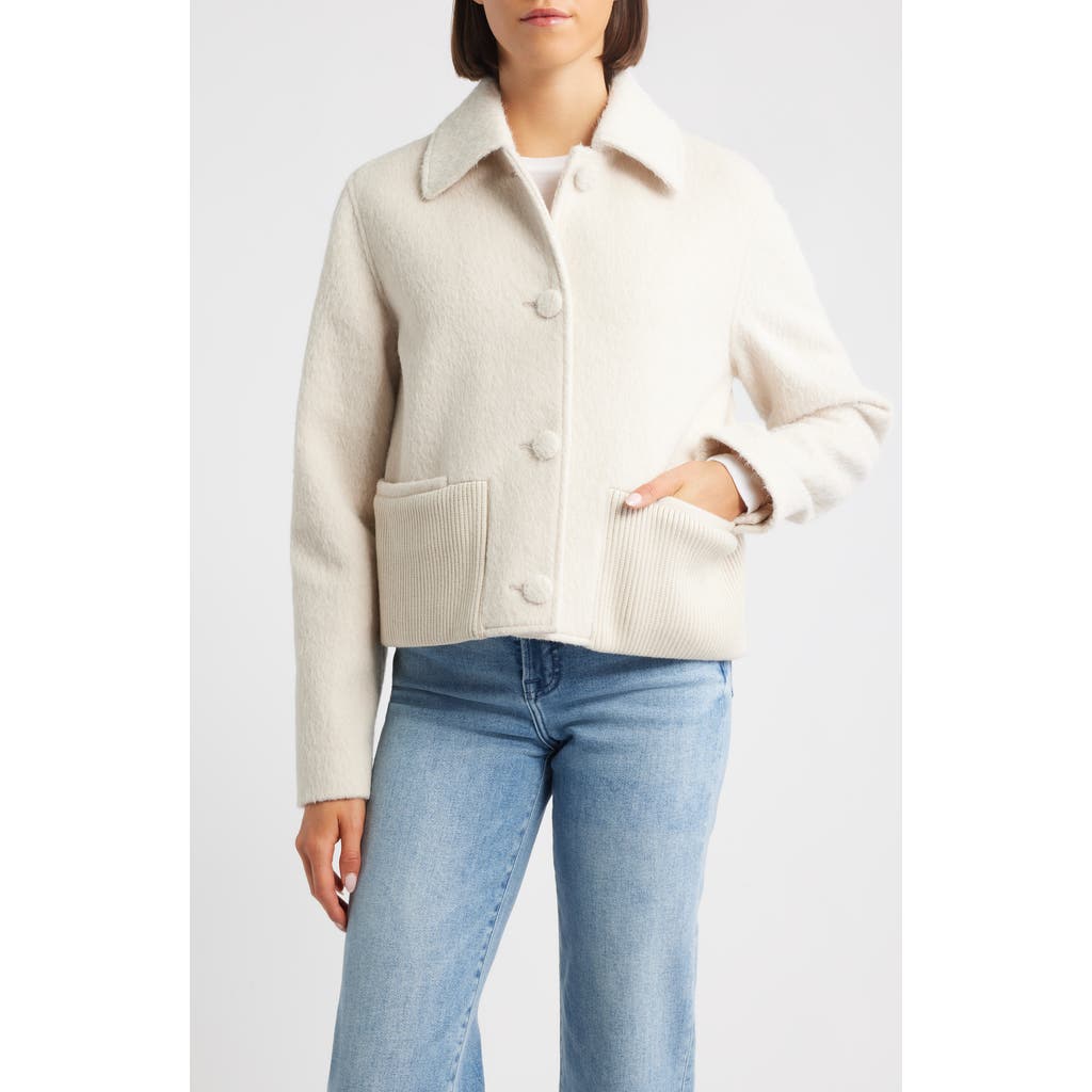 Bernardo Brushed Short Jacket In Gray