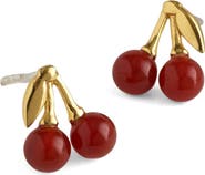 Madewell Demi-Fine Semiprecious Cherry Stud Earrings