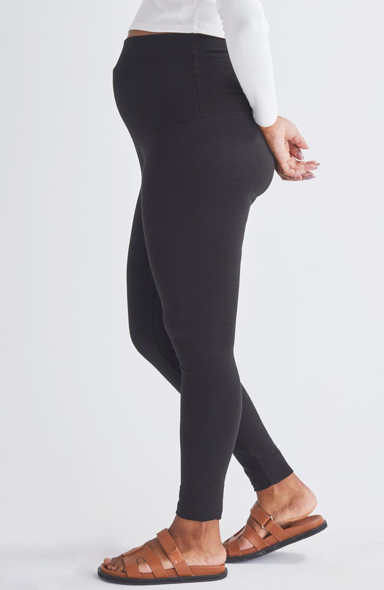 Angel Maternity Over the Bump Maternity Leggings, Alternate, color, Black