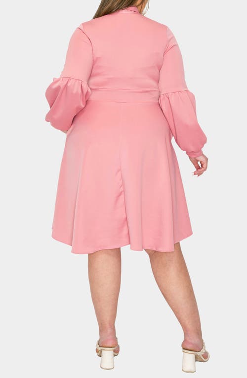 L I V D Carina Donna Fit & Flare Midi Dress In Light Mauve