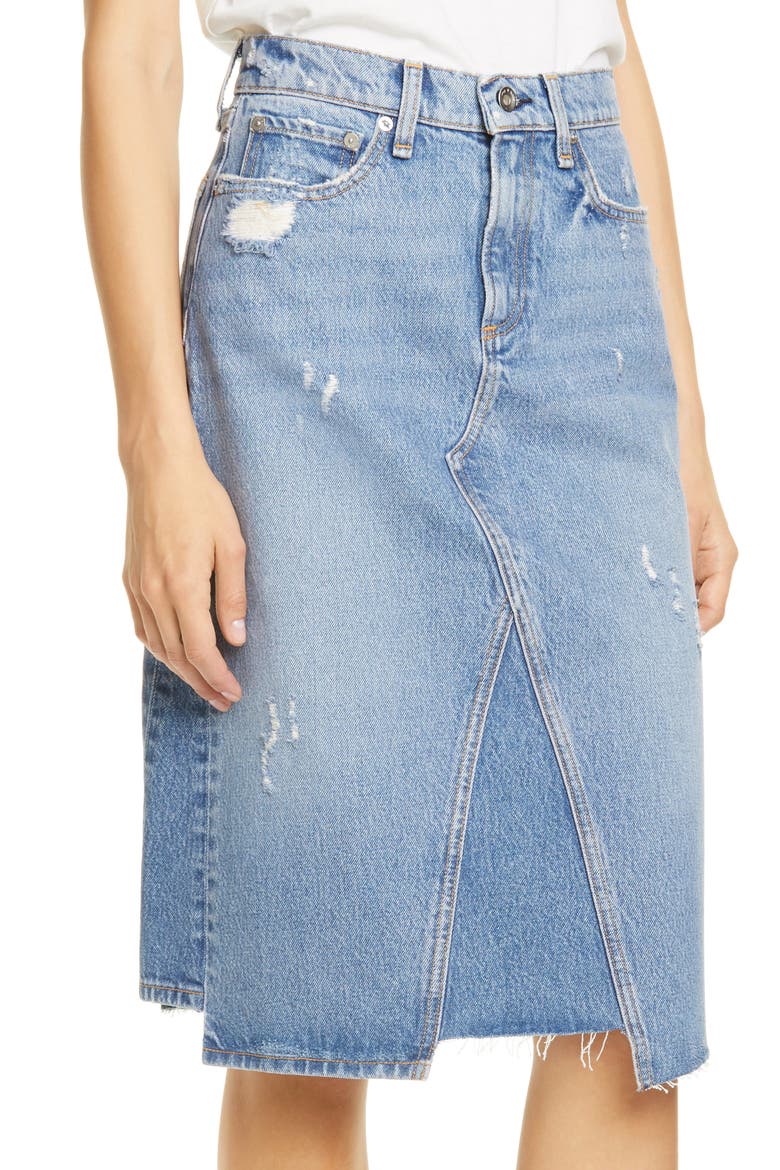 Denim Skirt, Alternate, color, ARENA