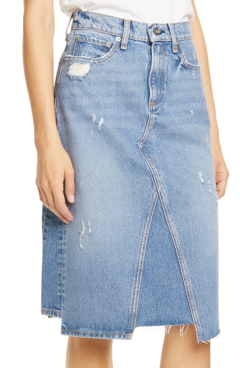 rag & bone Denim Skirt, Alternate, color,