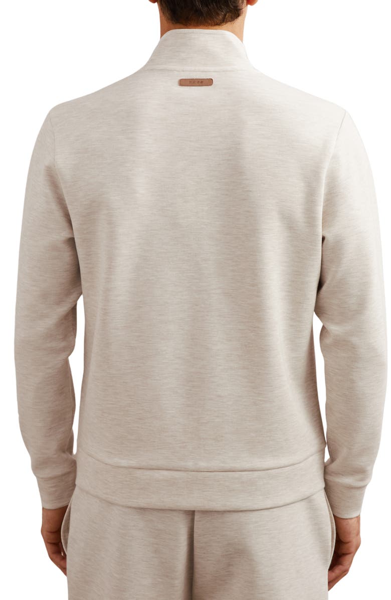Reiss Cortona Front Zip Sweatshirt, Alternate, color, Oatmeal
