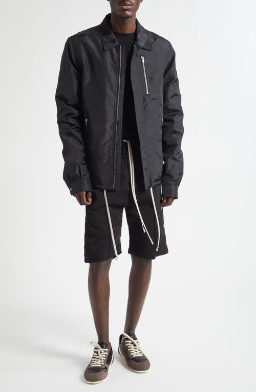 Rick Owens Drkshdw Concealed Zip Jacket In Black