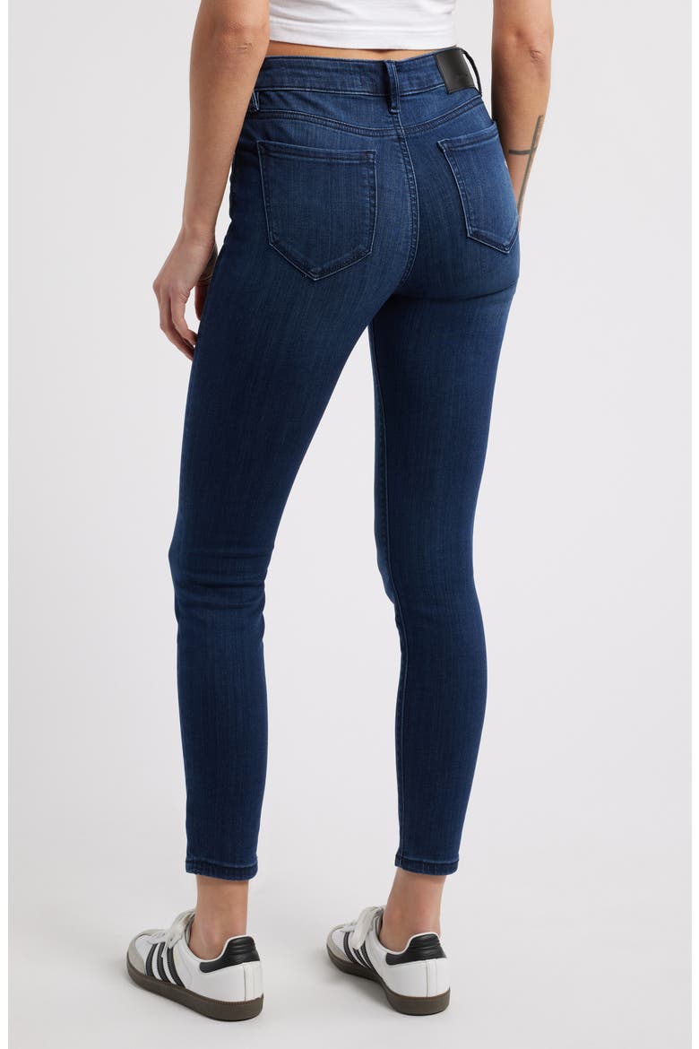 Clean Low Rise Skinny Jeans, Alternate, color, DK WASH