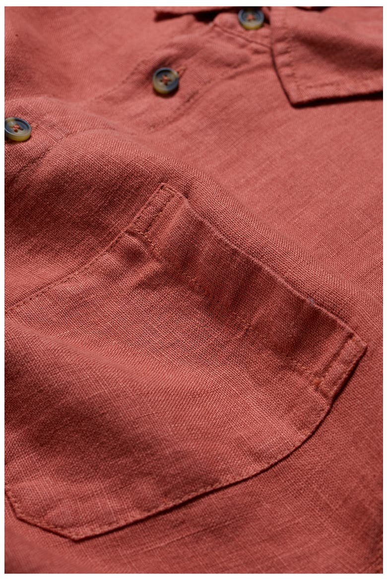 Curator Slub Linen Button-Up Shirt, Alternate, color, DUSTY COPPER
