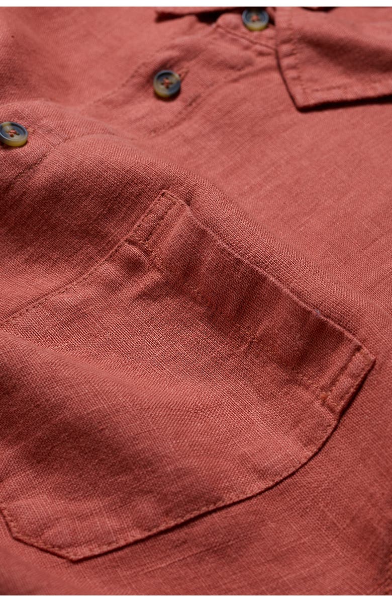 Seasalt Cornwall Curator Slub Linen Button-Up Shirt, Alternate, color, Dusty Copper
