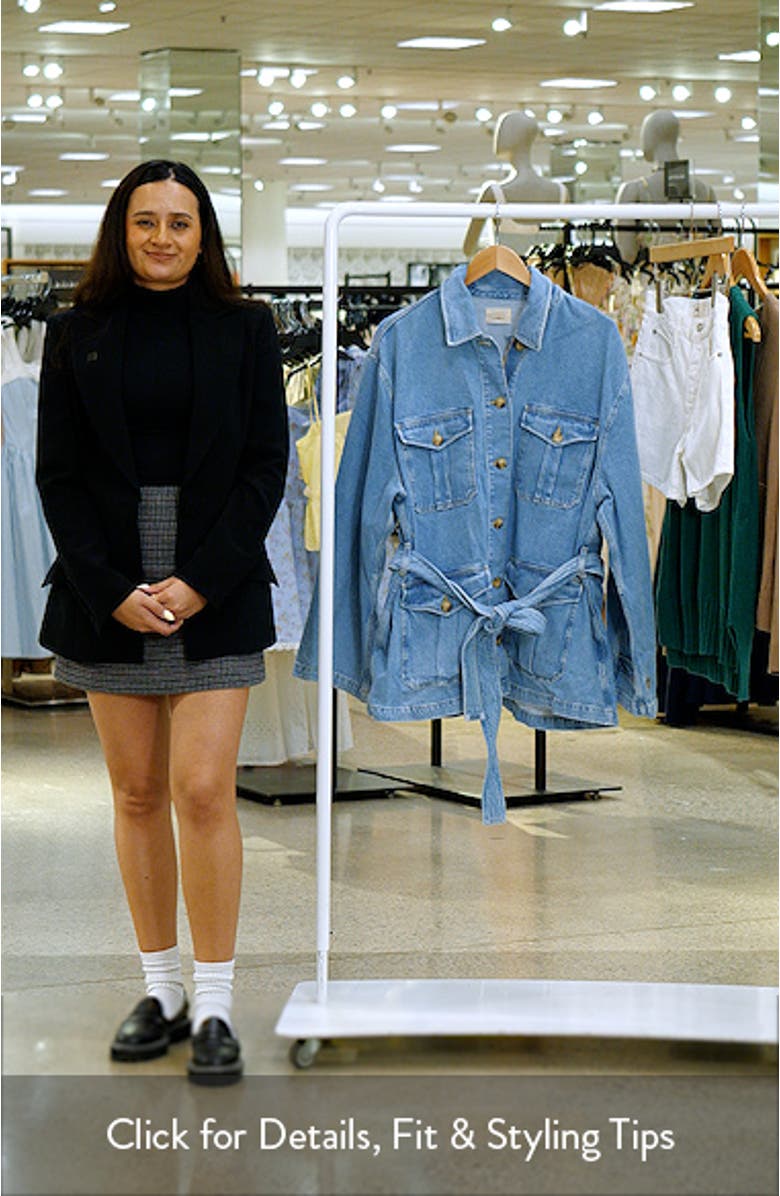 Solstice Tie Waist Denim Jacket, sales video thumbnail