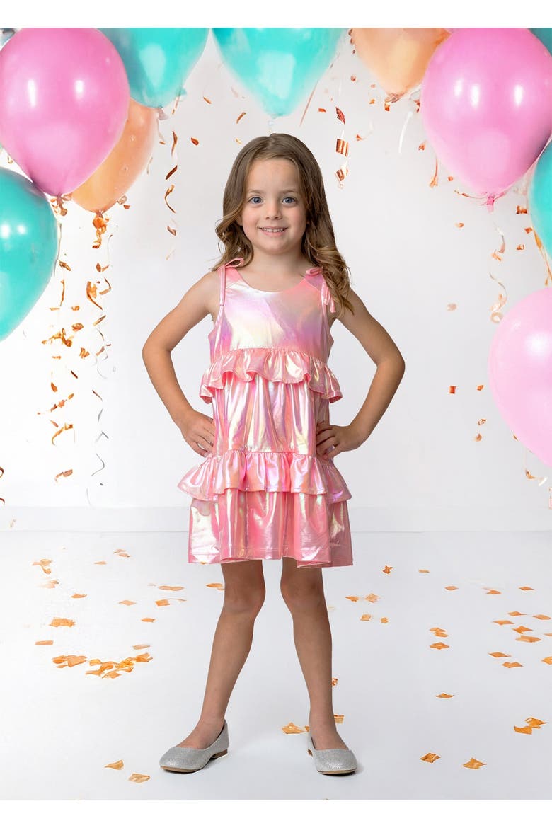 Strawberry Sparkle Sleeveless Dress Pink, Alternate, color, Pink
