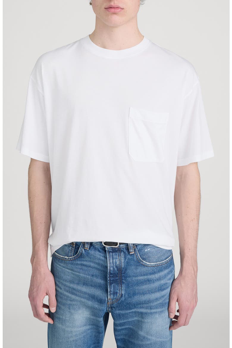 Relaxed Pima Cotton Pocket T-Shirt, Main, color, WHITE